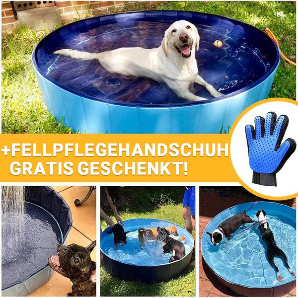 PetSwim© - Foldable dog pool + FREE grooming glove